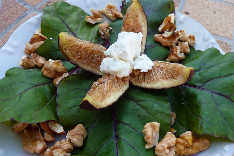 Recette De Salade De Figues Au Ch vre Frais Et Aux Noix