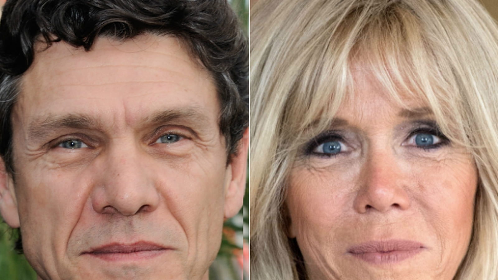 Marc Lavoine et Brigitte Macron