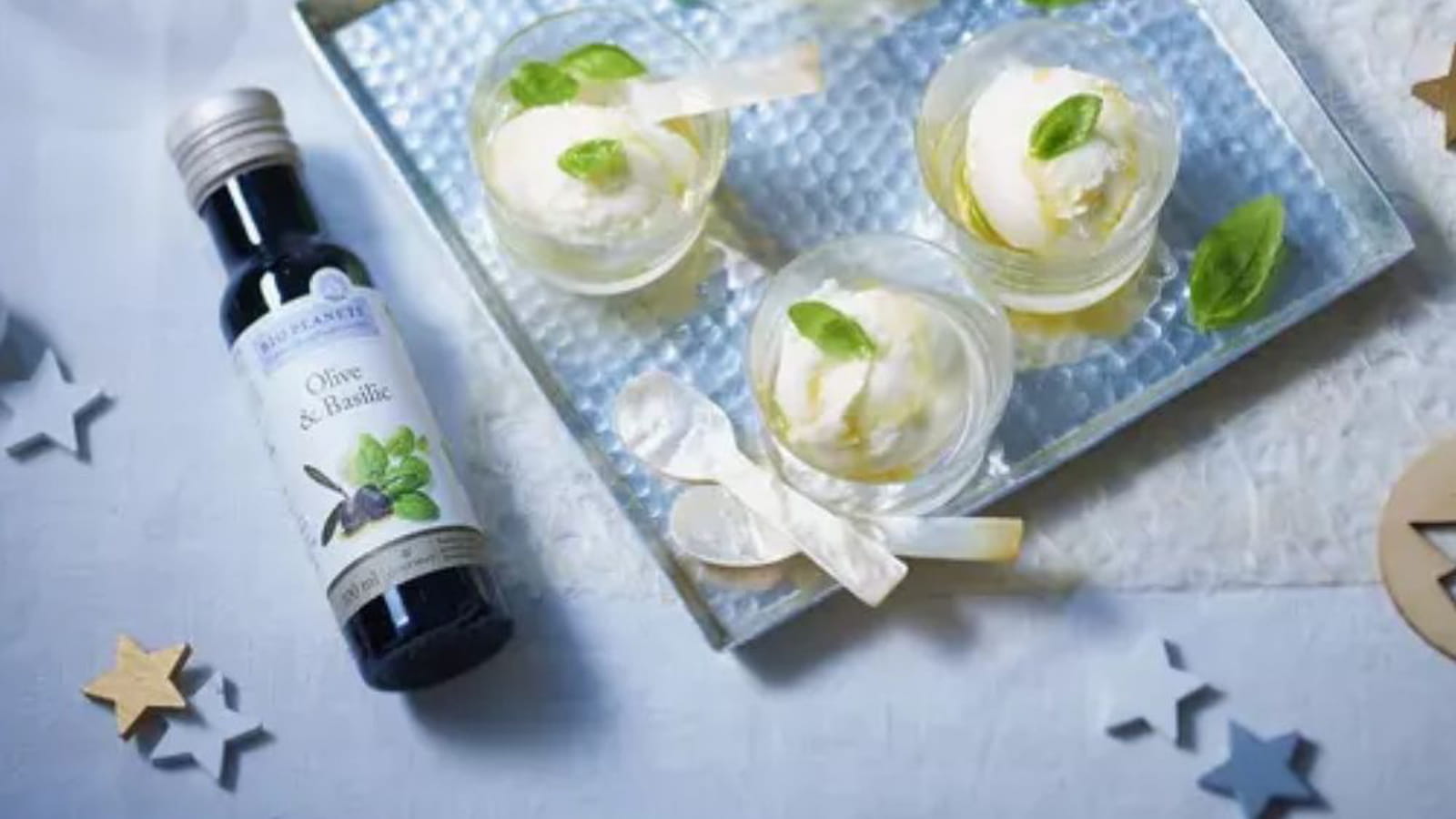 Sorbet au citron et à l'huile d'Olive & Basilic par Bio Planète