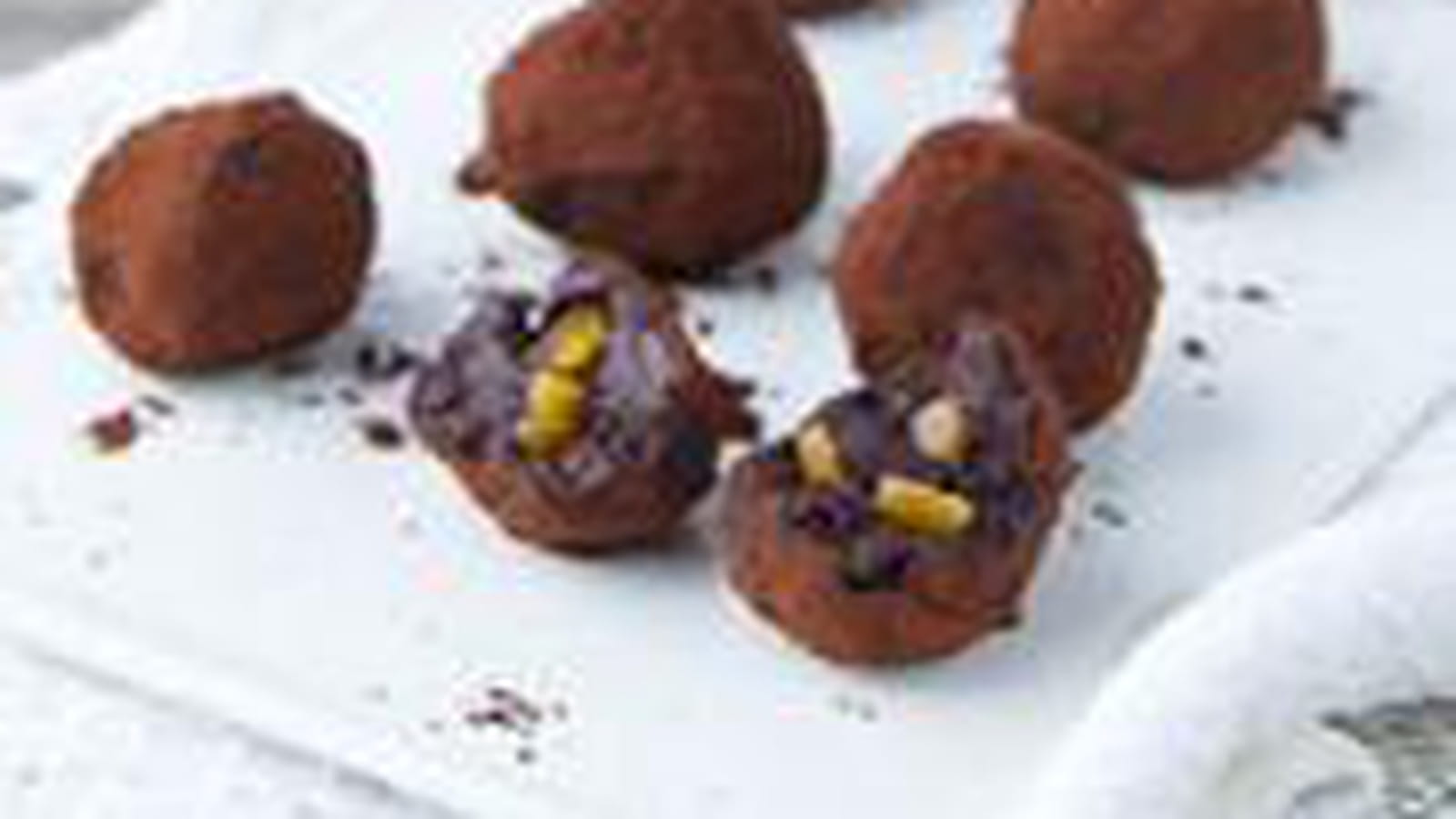 Truffes aux éclats d'orange confites