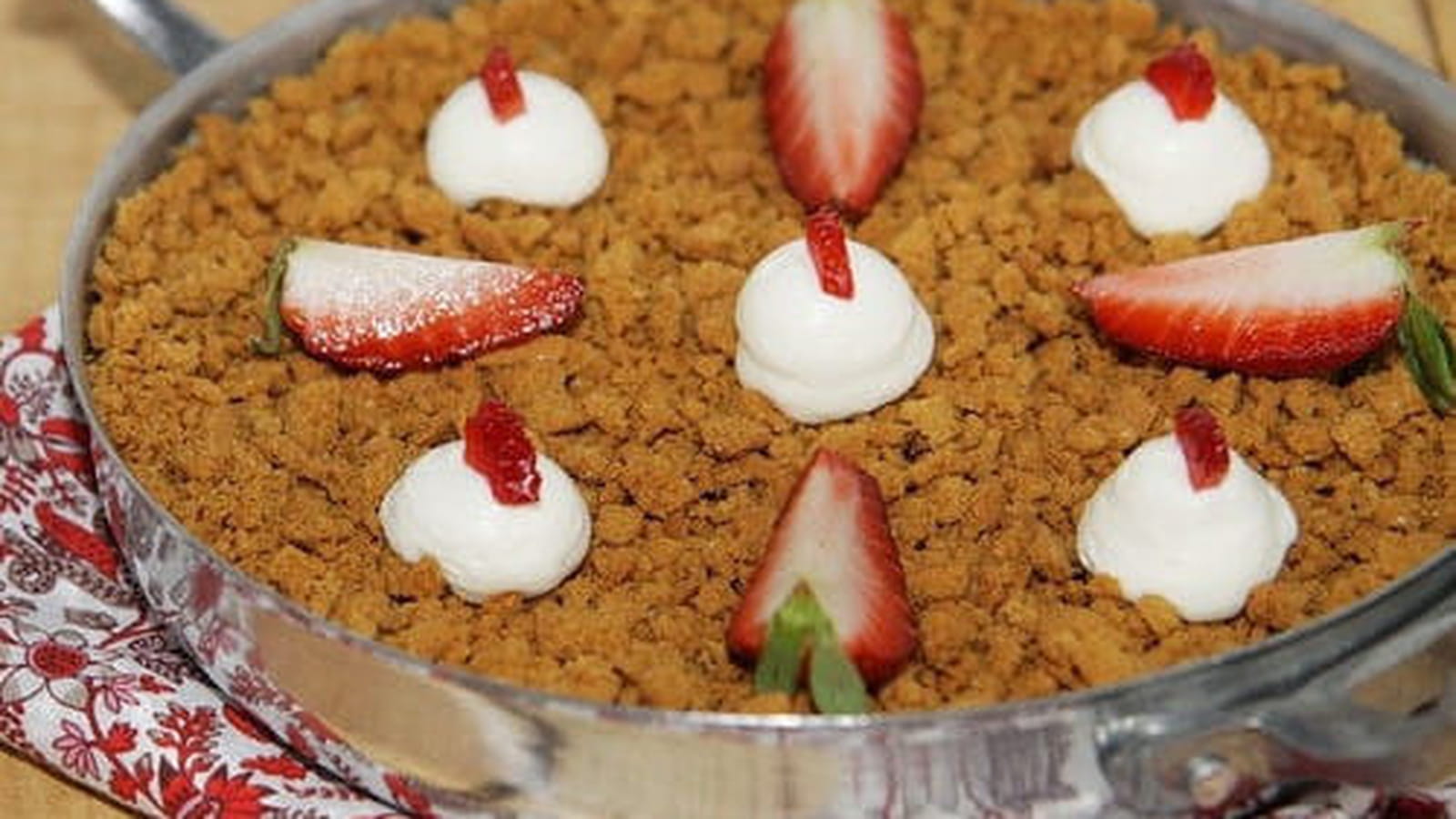 Cheesecake aux fraises à la poêle