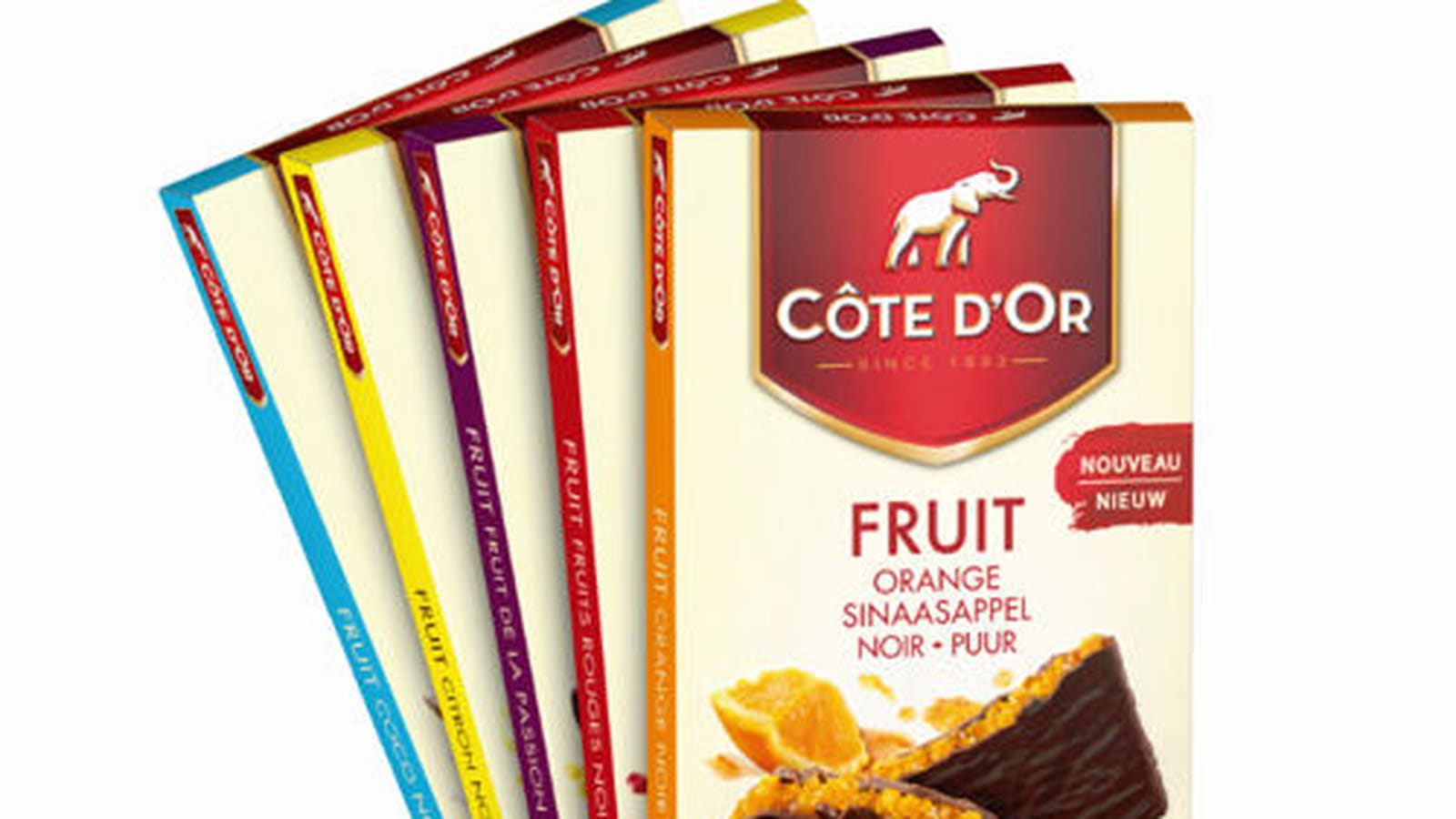 Tablettes de chocolat noir et fruits de Côte d'Or