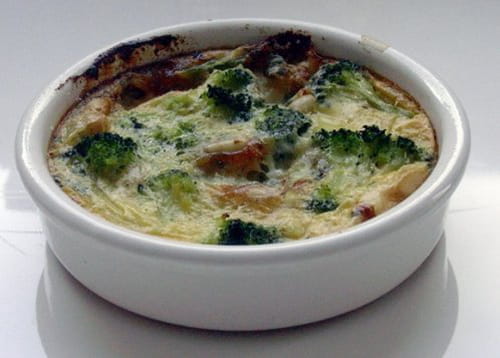 Petits flans au brocoli et au roquefort