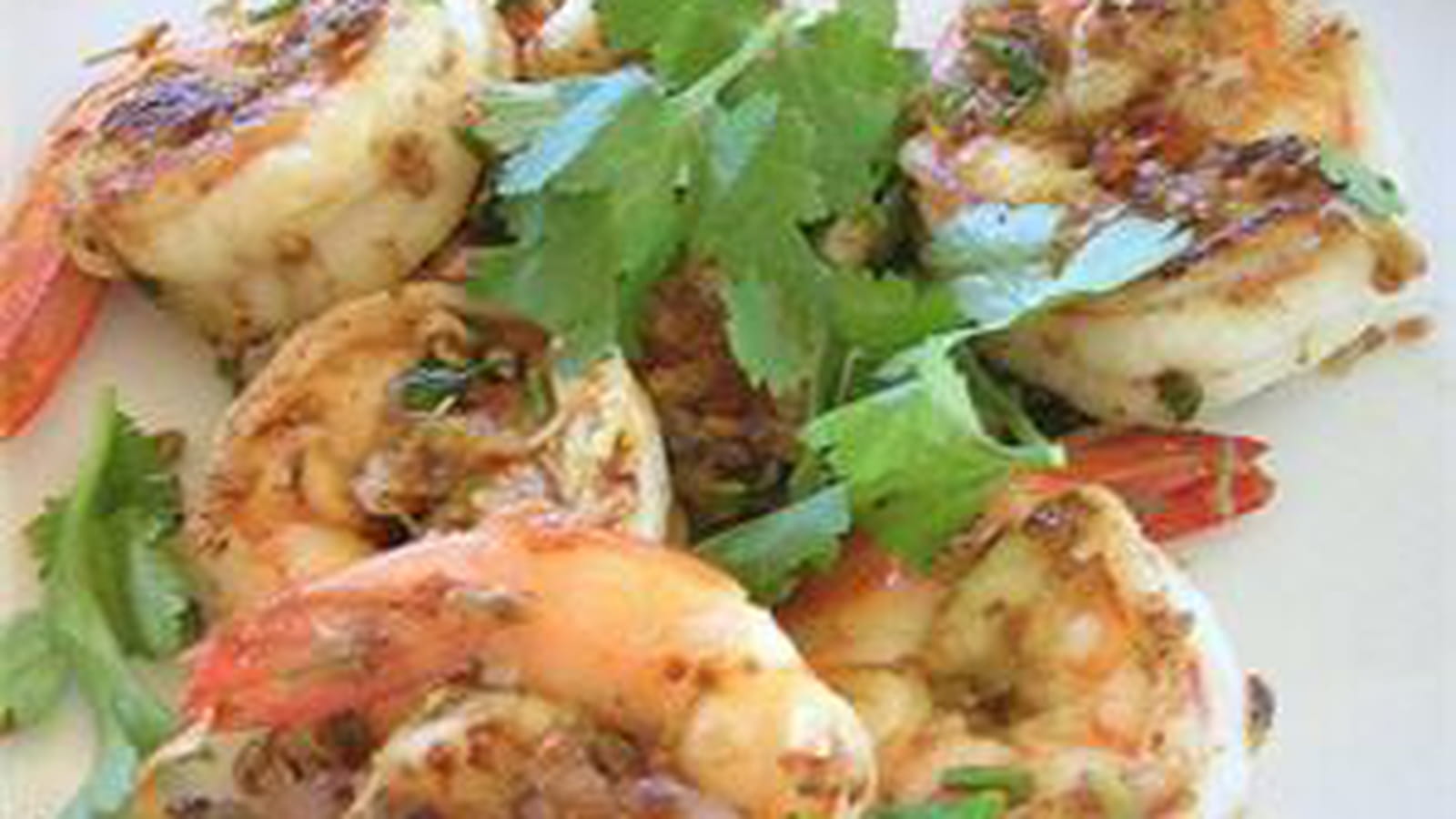 Gambas sautées au poivre vert et à la coriandre