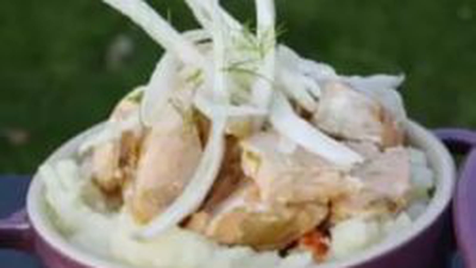 Cassolette de saumon en cru-cuit de fenouil