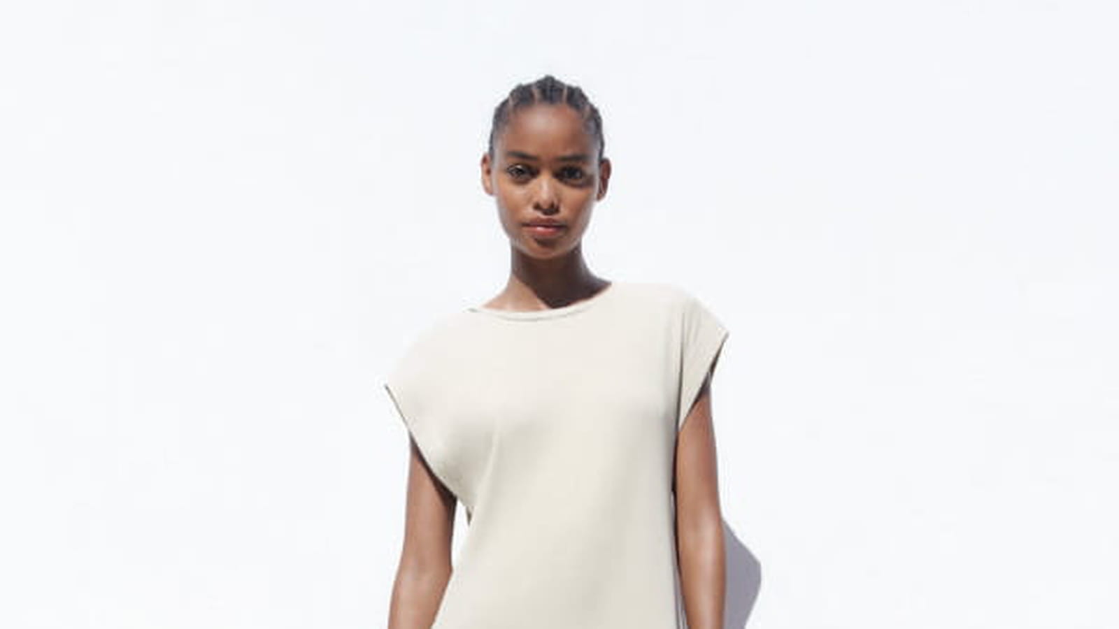 Robe à col rond Zara 
