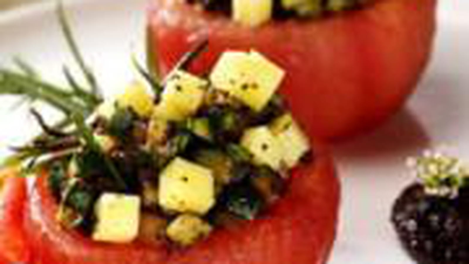 Tomate surprise, ratatouille de Comté