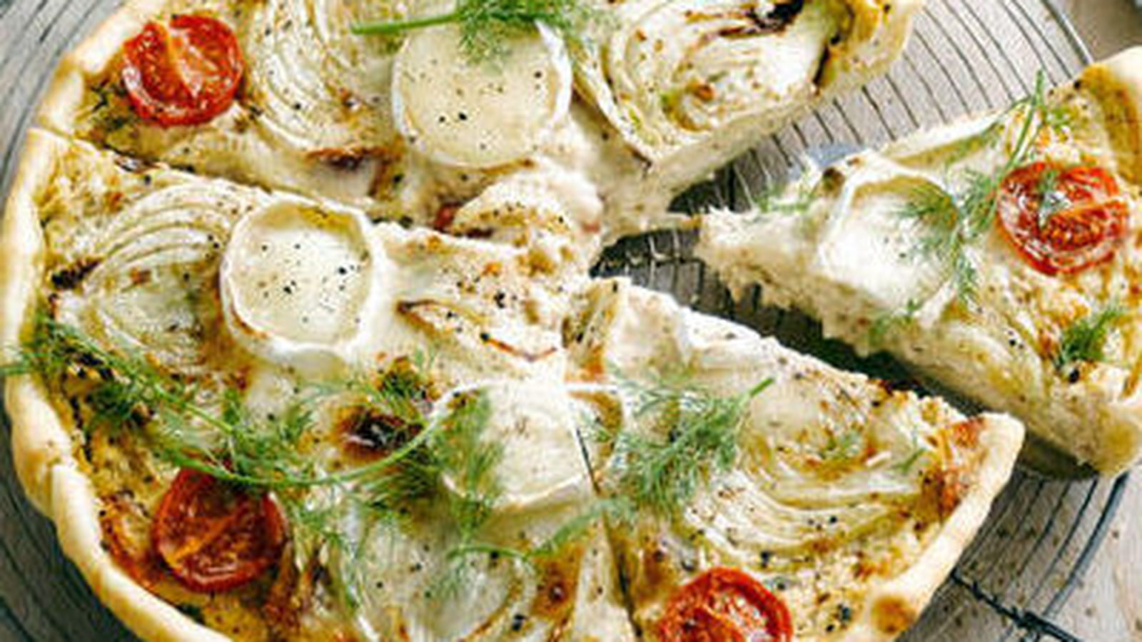 Quiche fenouil, chèvre et miel