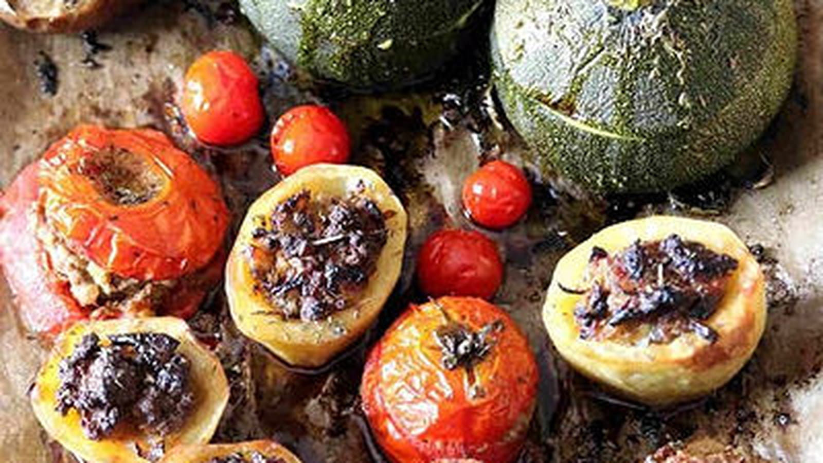 Légumes farcis à la viande de canard