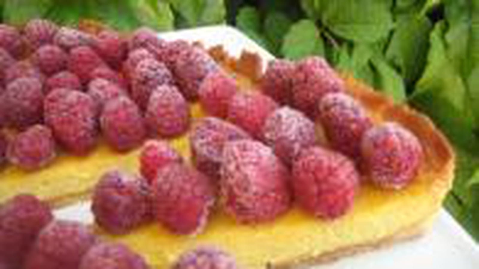 Tarte chocolat blanc - framboises