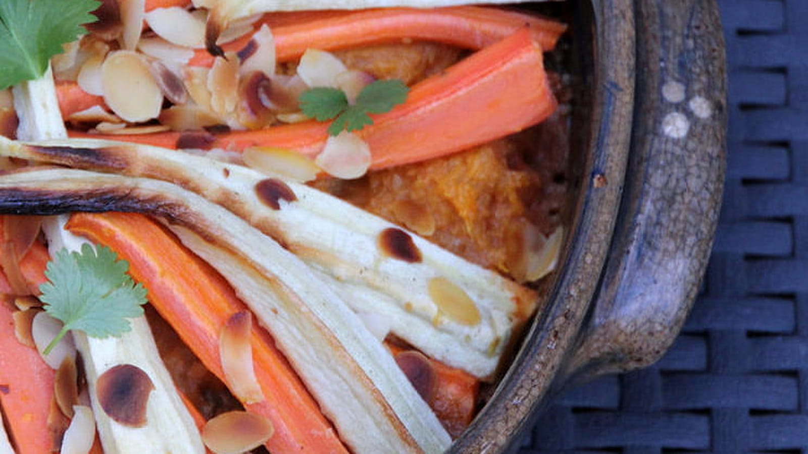 Hachis marocain aux patates douces et panais