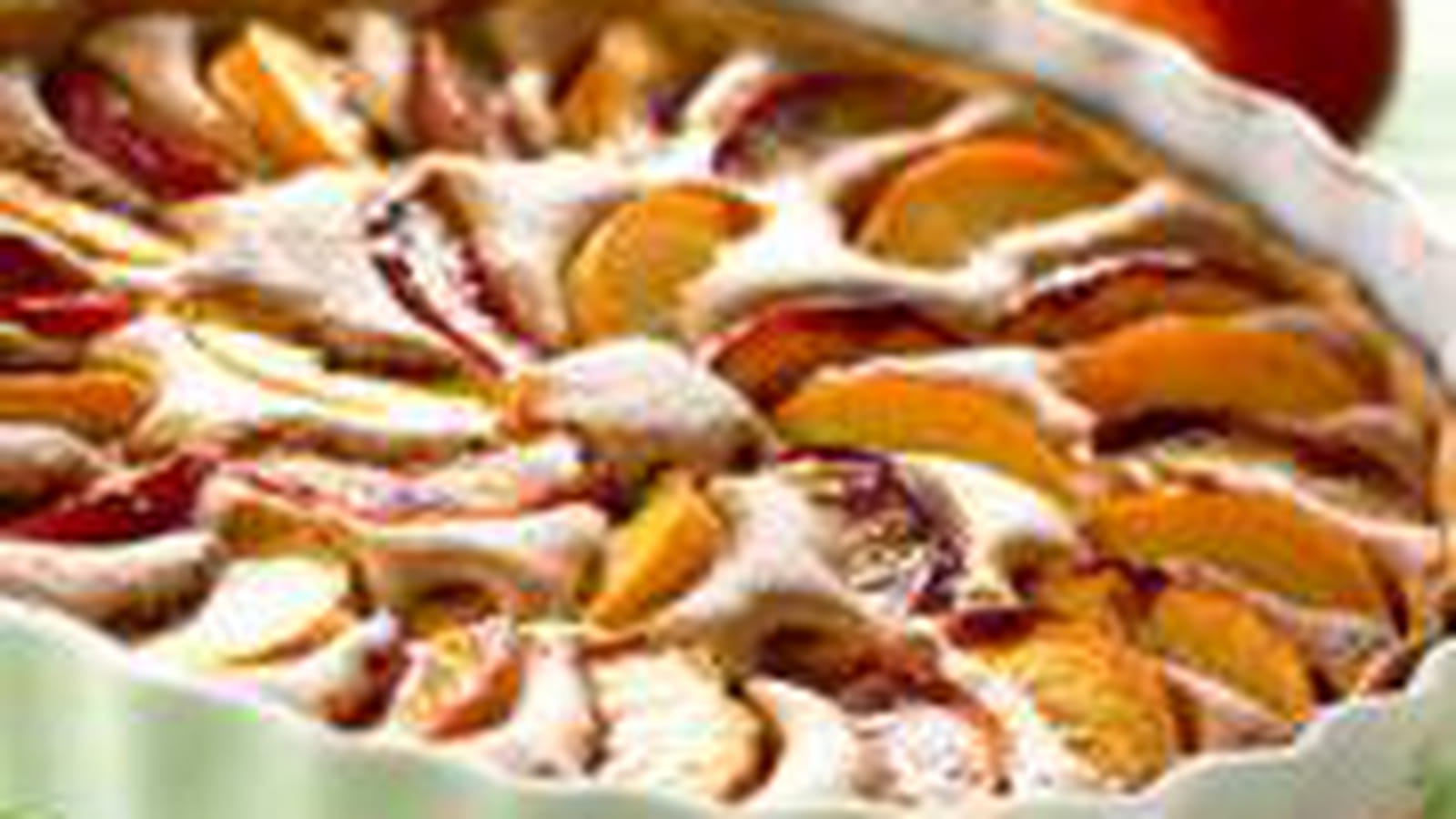 Tarte aux pêches, crème d’amandes