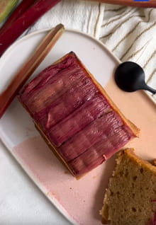 Cake renversé à la rhubarbe : Etape 7
