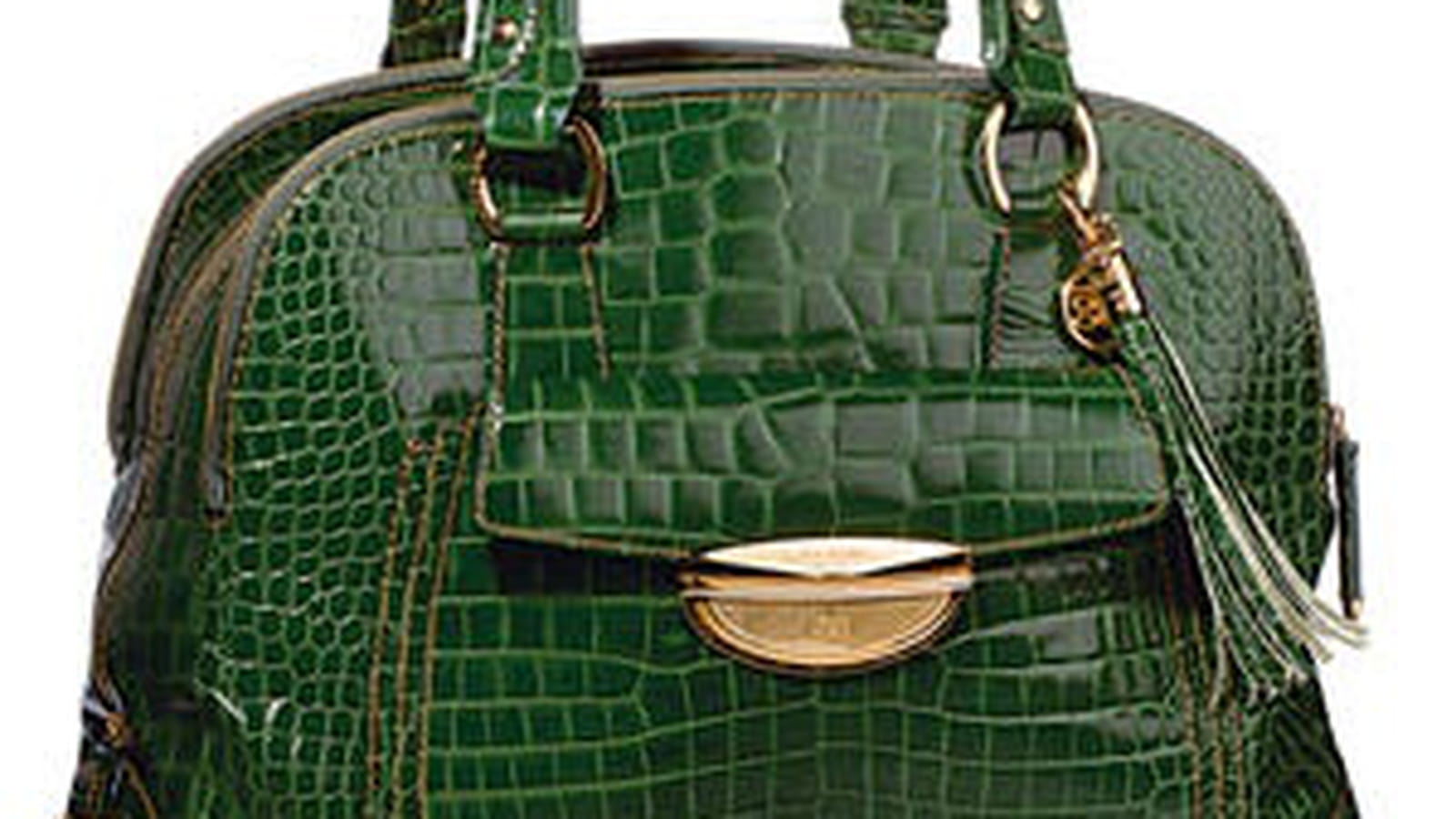 Le "Adjani" en cuir façon croco vert de Lancel