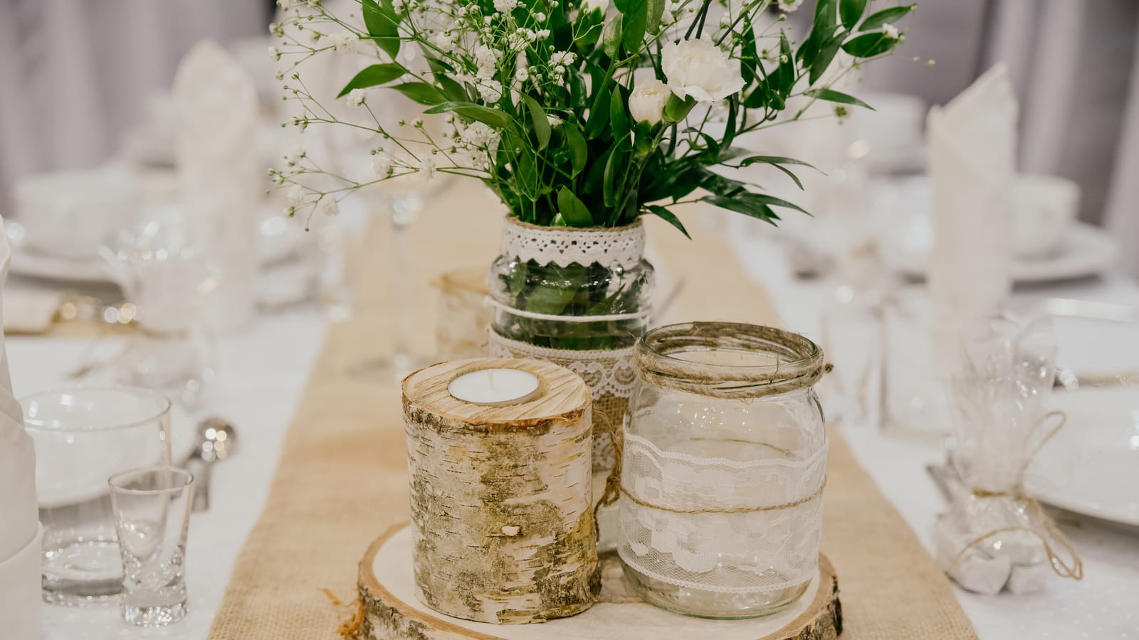 Centre de table en bois
