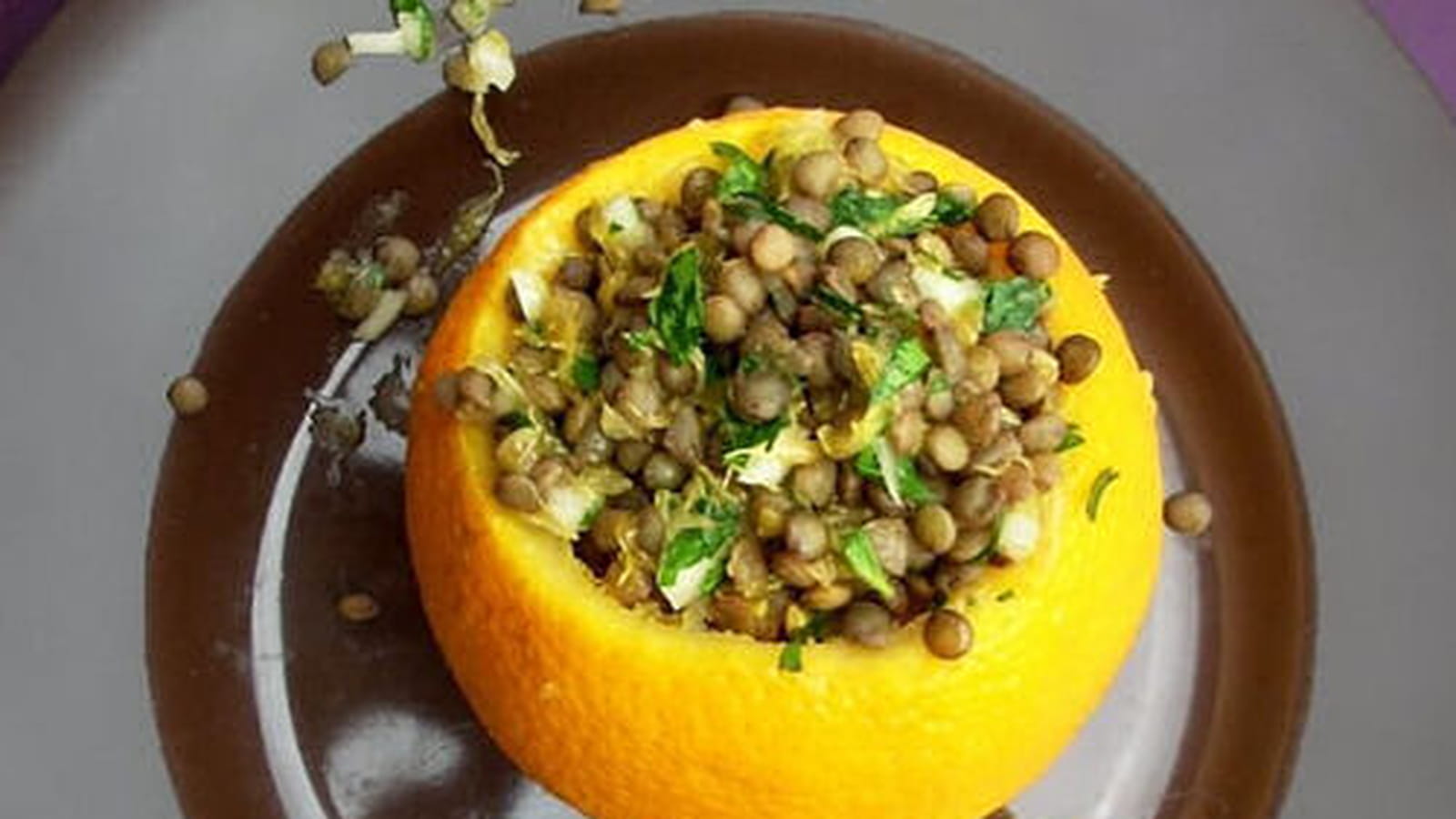 Salade de lentilles à l'orange
