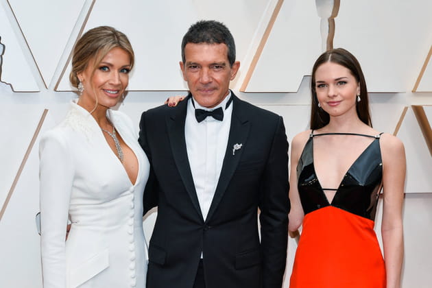 Antonio Banderas en famille avec sa fille Stella et sa compagne Nicole Kimpel