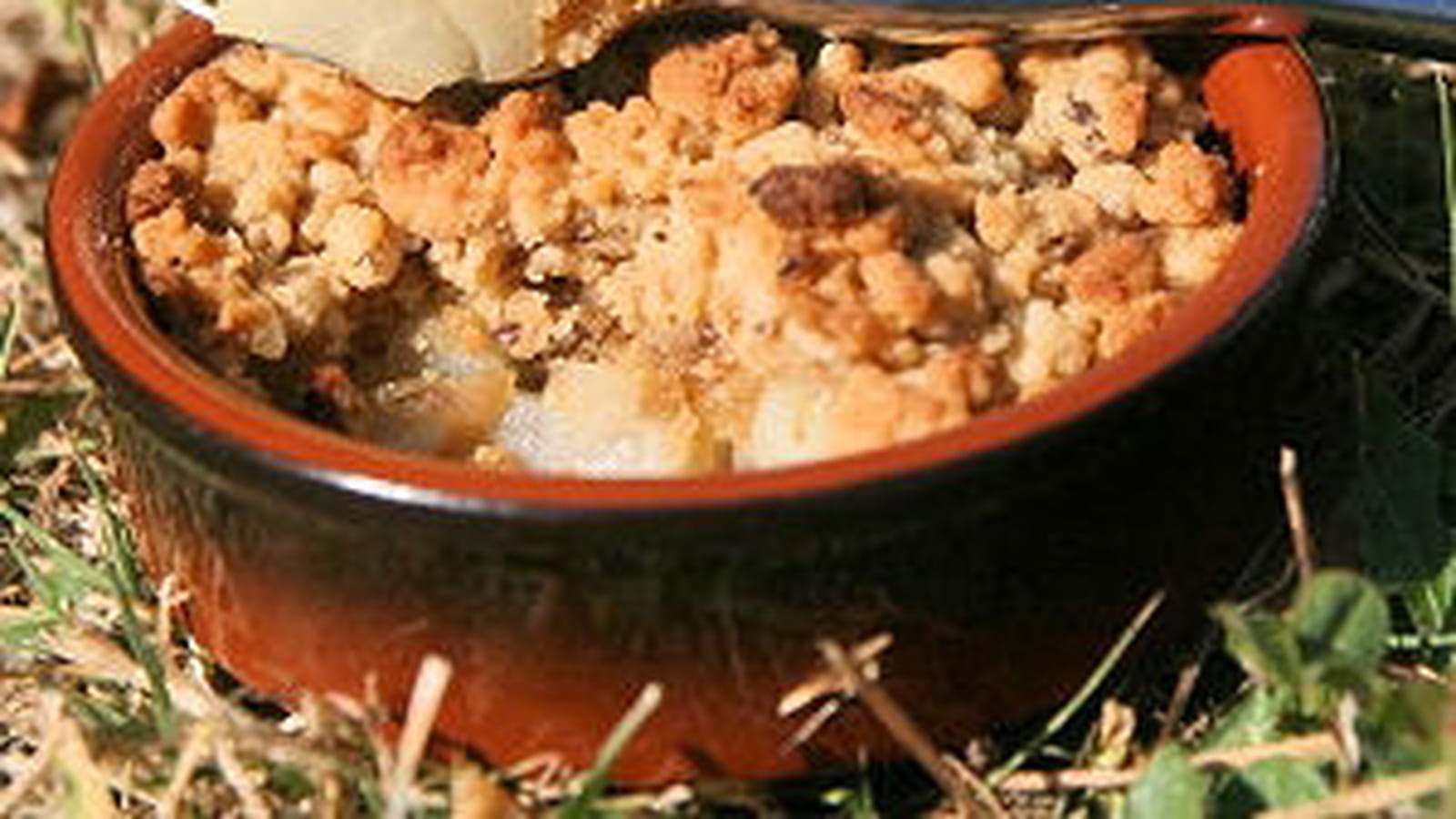 Crumble d'automne poires et châtaignes