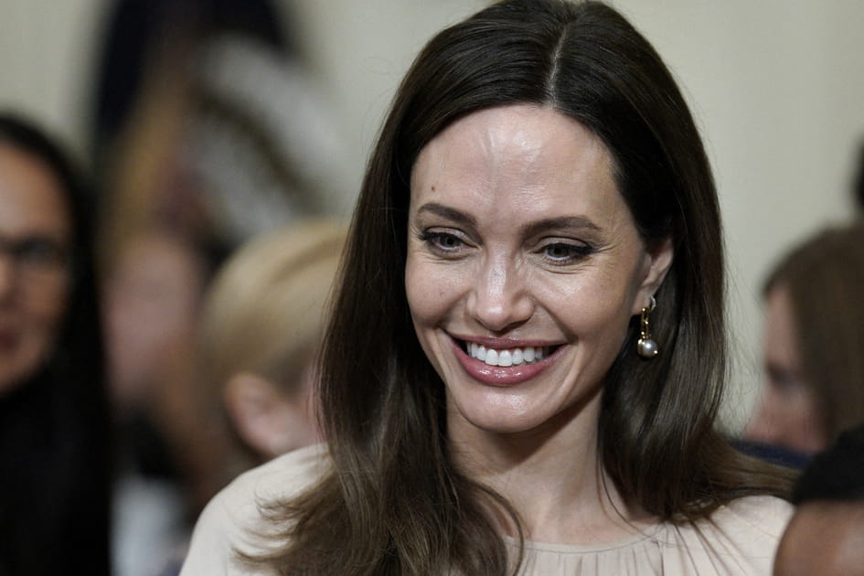 Les cheveux bruns sombres d'Angelina Jolie
