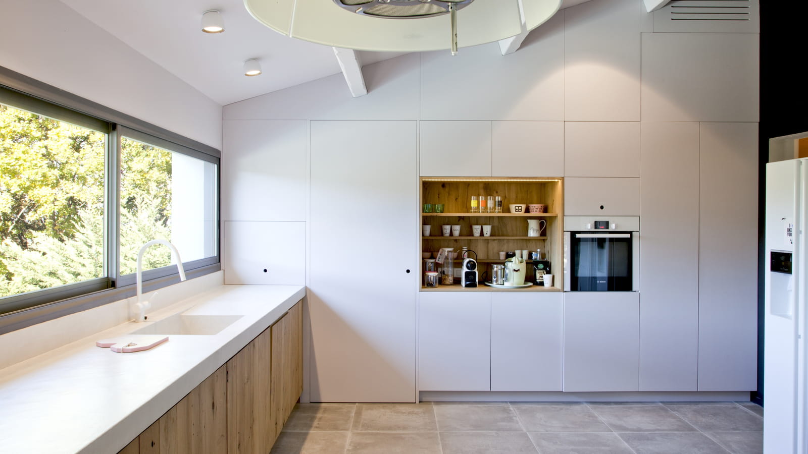 Cuisine blanc et bois