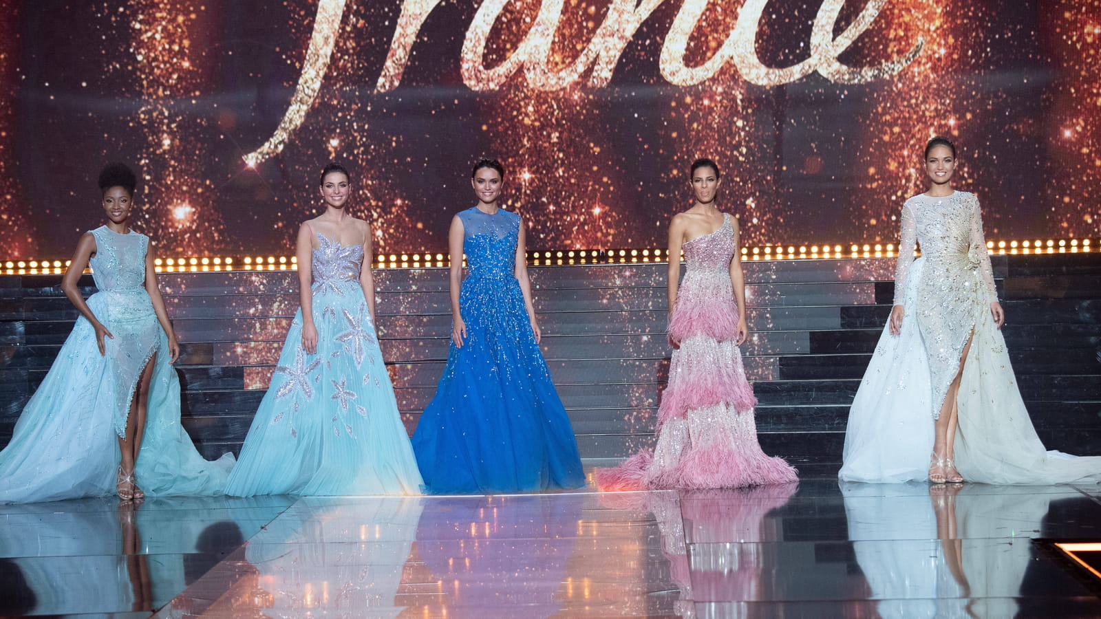 Miss Martinique, Miss Alsace, Miss Île-de-France, Miss Normandie et Miss Tahiti