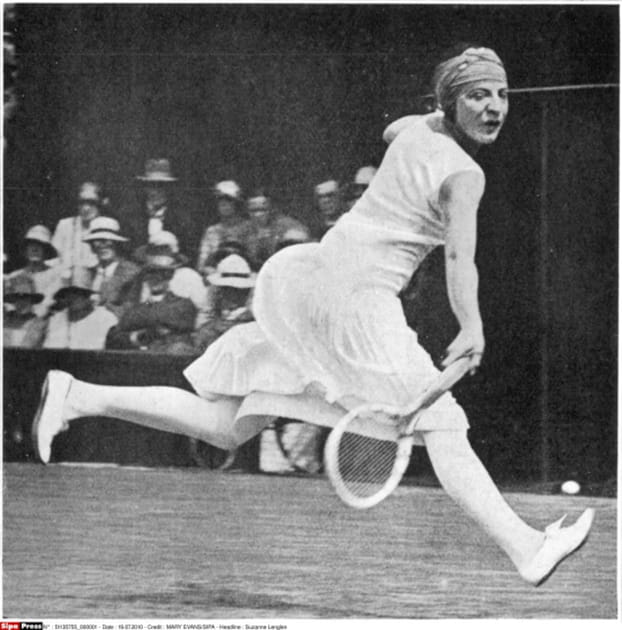 La joueuse de tennis Suzanne Lenglen à Wimbledon en 1925