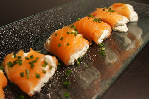 Roulés au saumon et fromage frais