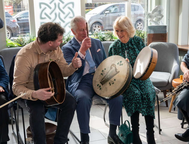 Charles et Camilla au centre culturel irlandais &agrave; Londres, en mars 2022