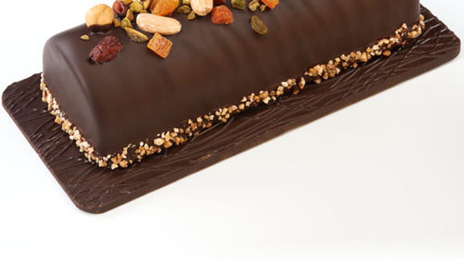 Bûche chocolatée de L'Atelier du Chocolat