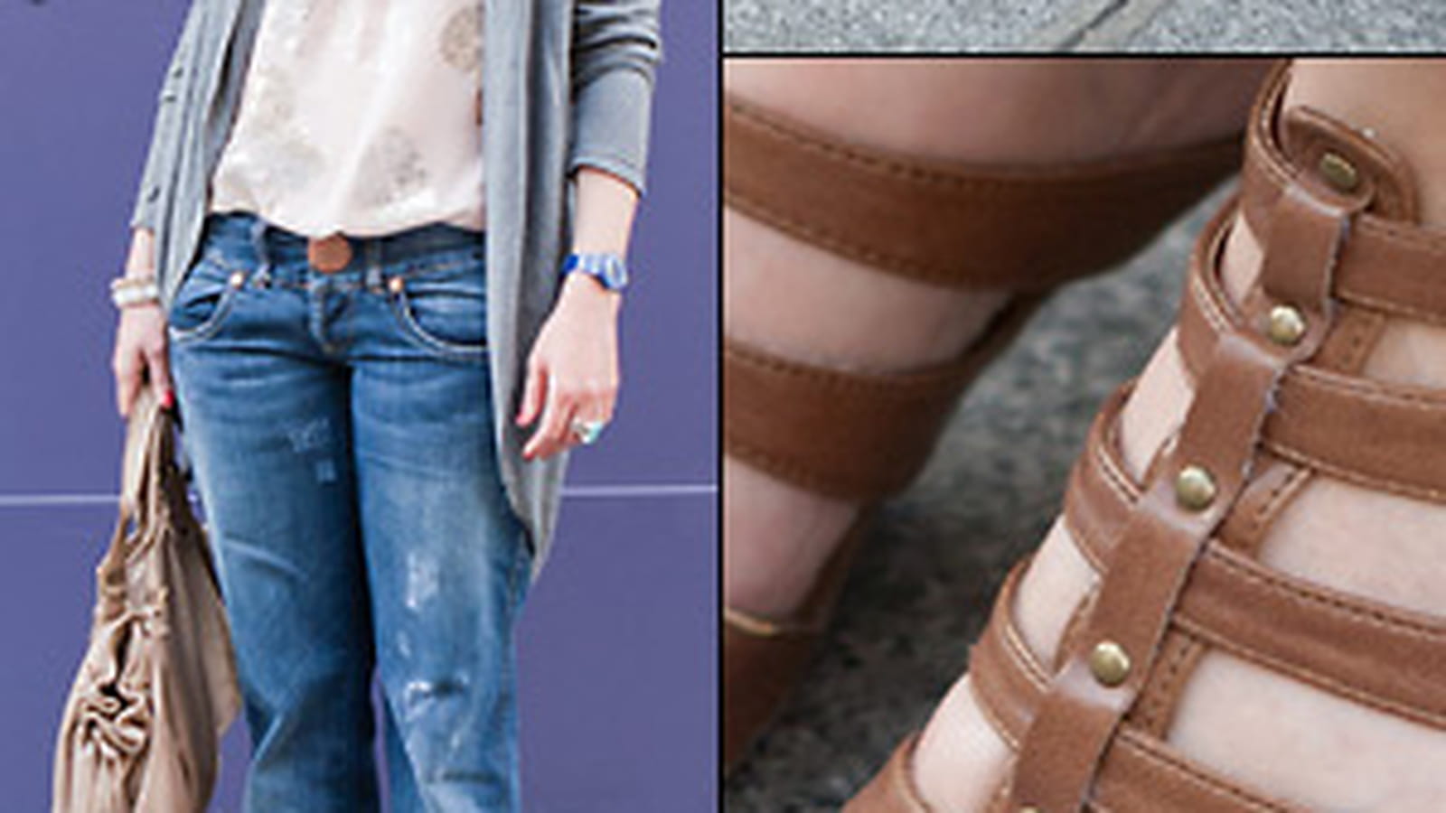 Talons sous jeans