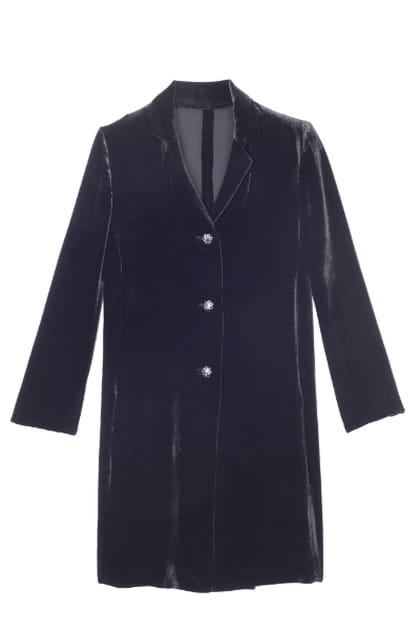 Veste esprit petit manteau &agrave; boutons laqu&eacute;s