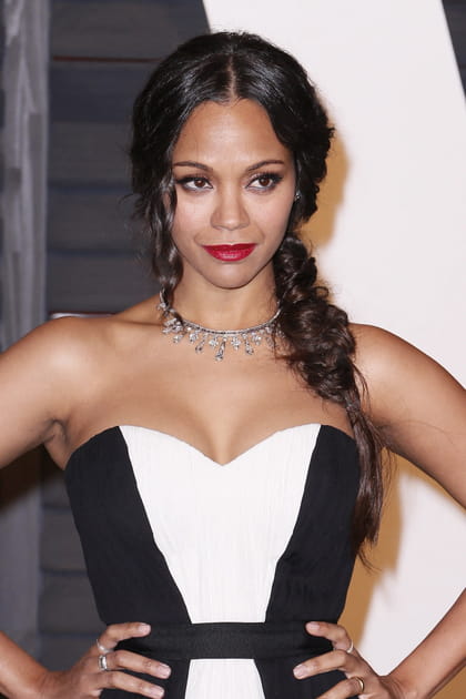La tresse d&eacute;coiff&eacute;e de Zoe Saldana