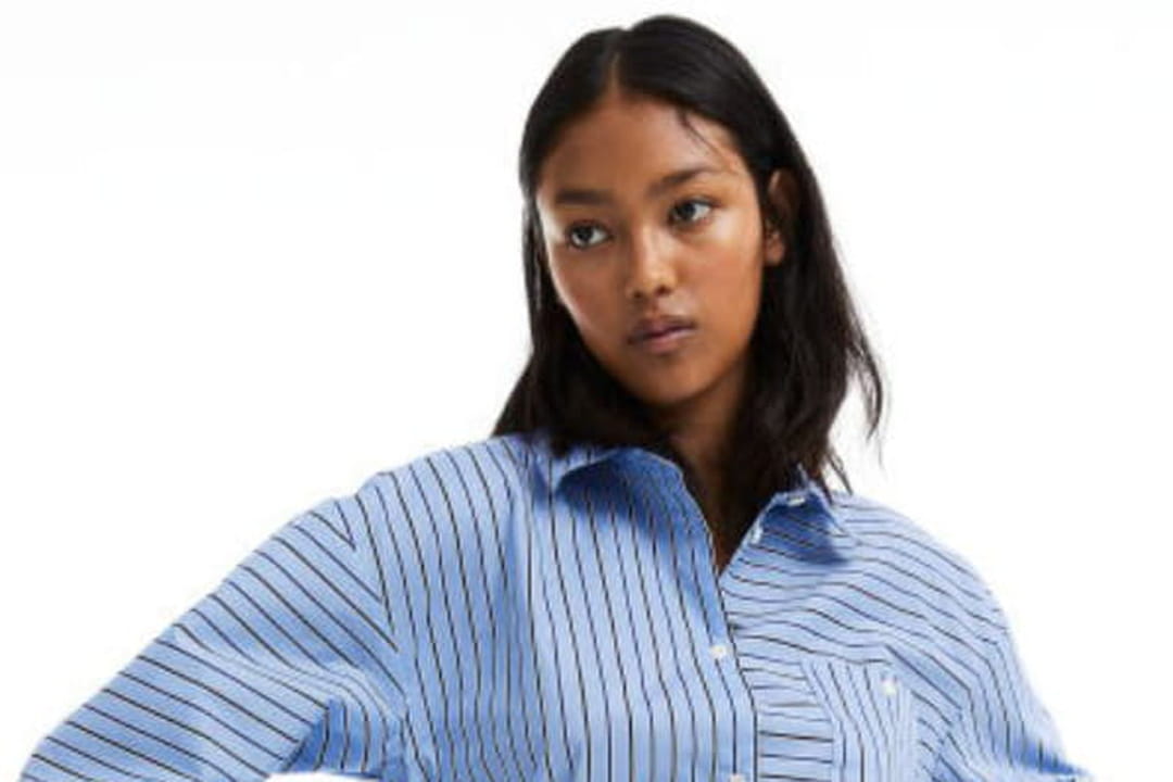 Robe chemise rayée
