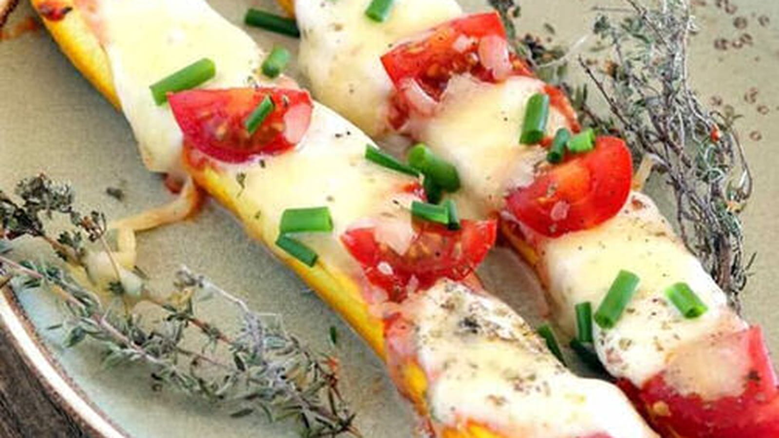 Courgettes farcies façon pizza
