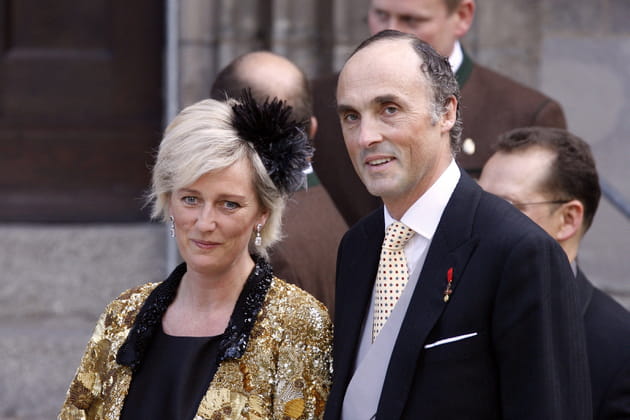 Astrid et Lorenz de Belgique lors du mariage du Prince de Saxony-Coburg, Hubertus Michael