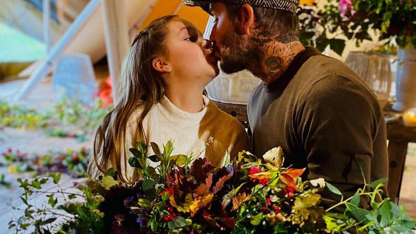 David Beckham et sa fille Harper