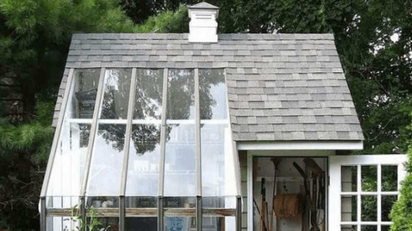 Cabane de jardin à verrière