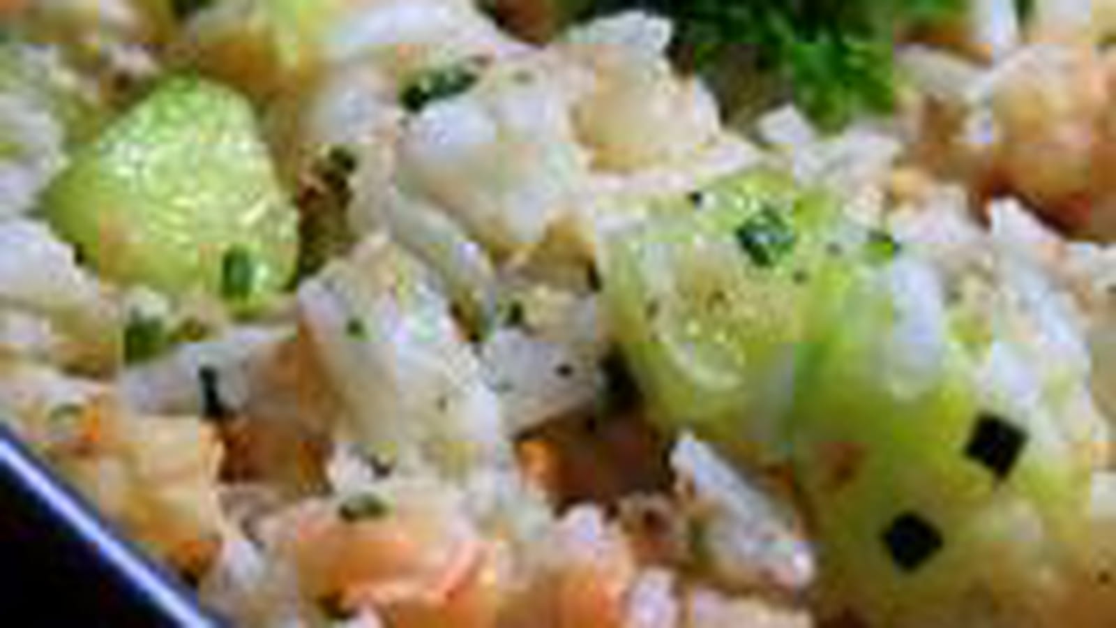Salade de riz rose et verte