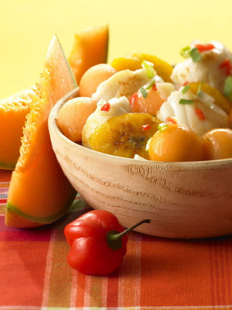 Po&ecirc;l&eacute;e de lotte et melon philibon