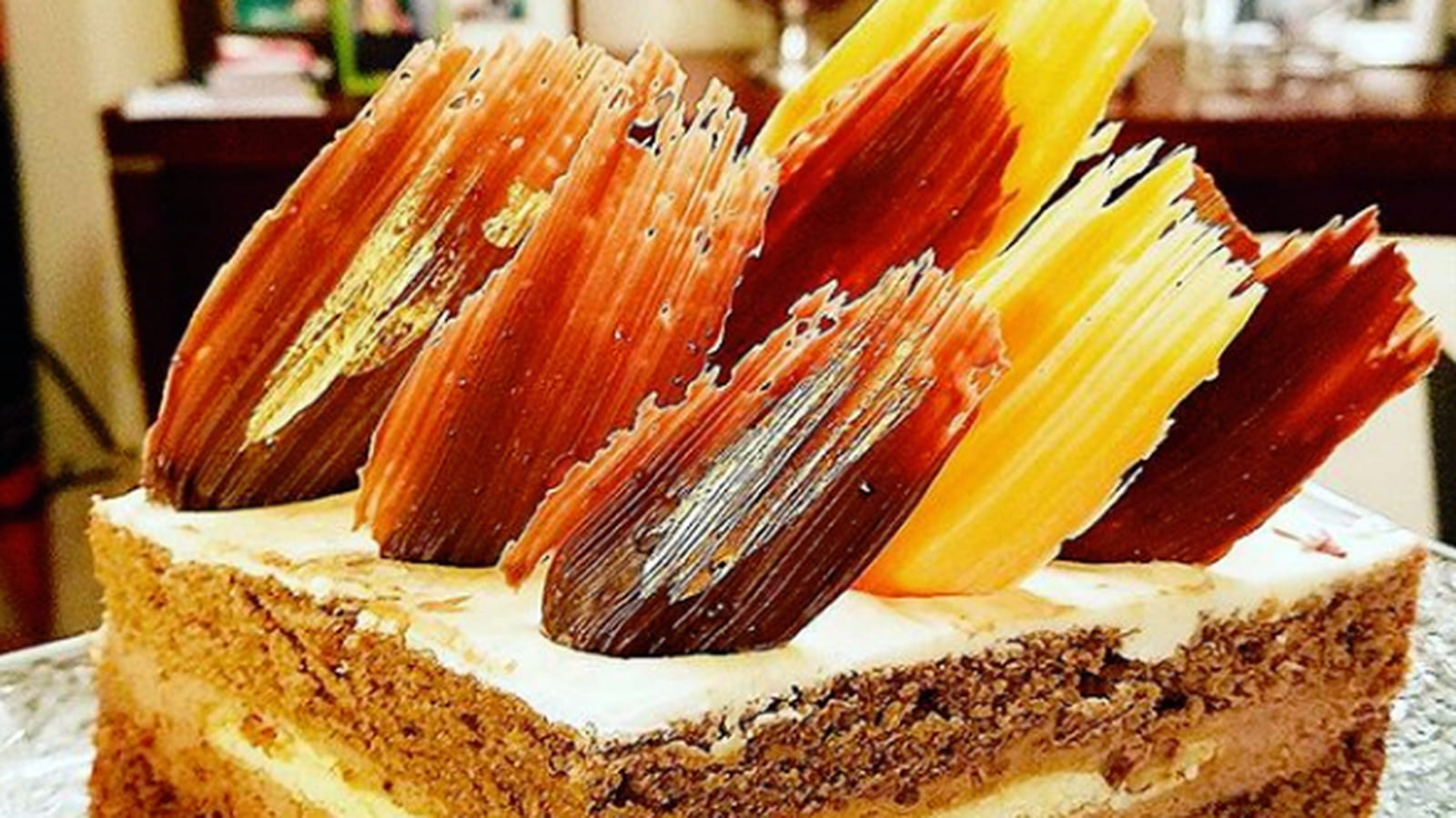 Le brushstroke cake automnal