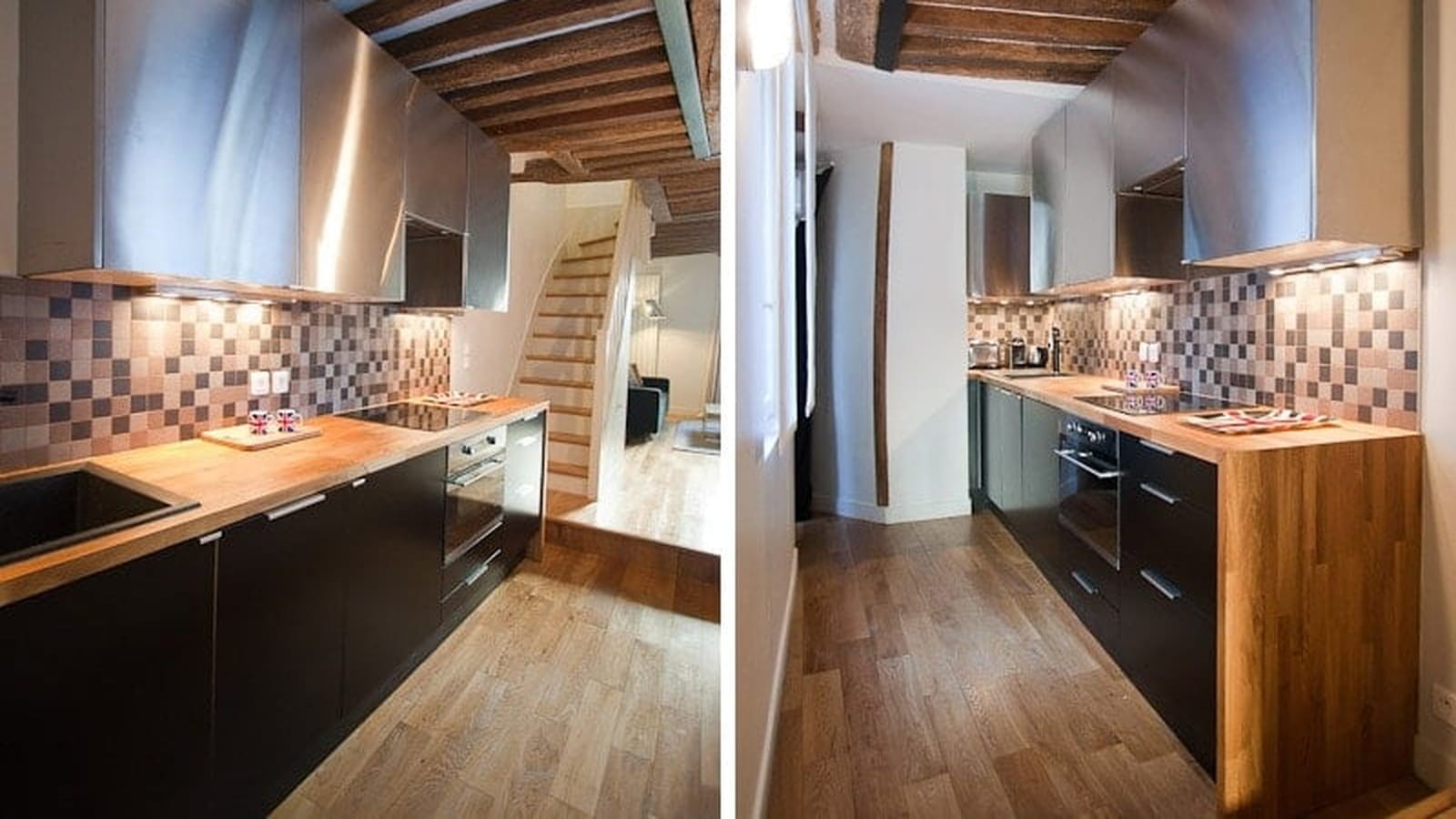 Petite cuisine dans un couloir