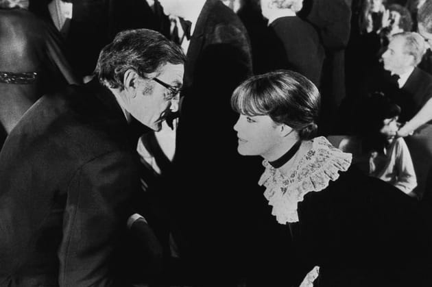 Pr&eacute;sident des C&eacute;sar en 1977, avec Romy Schneider