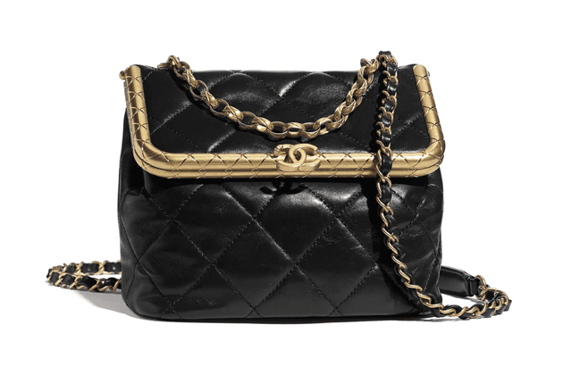 Sac à main en cuir noir de Chanel