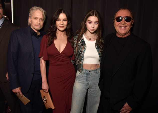 Les Zeta-Douglas au défilé Michael Kors à New-York