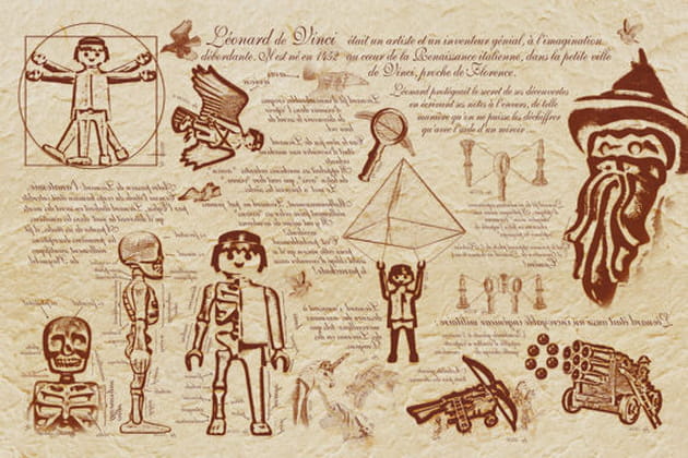 Léonard de Vinci version Playmobil par Richard Unglik