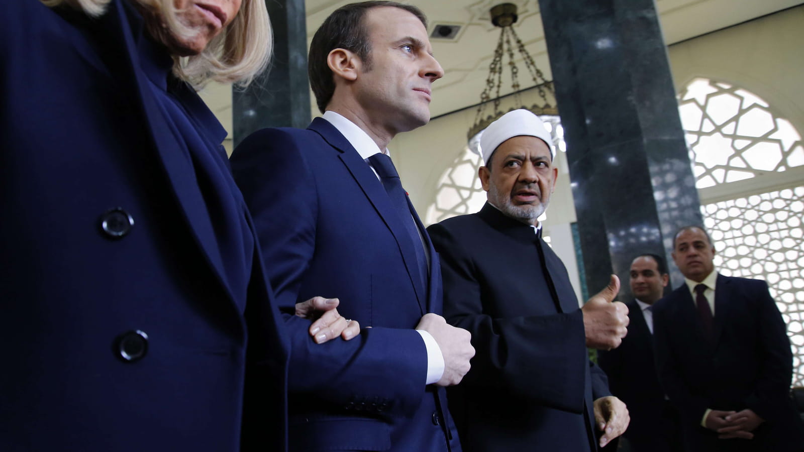 Brigitte et Emmanuel Macron, Sheik Ahmed al-Tayeb