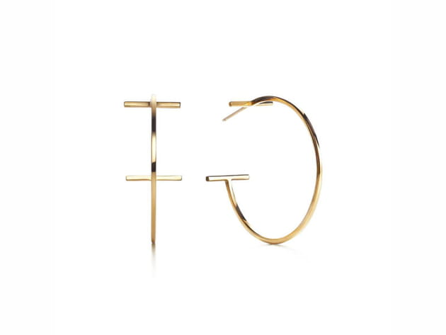 Les cr&eacute;oles "Wire" de Tiffany & Co.