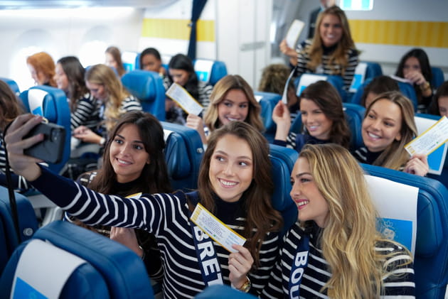 Selfie &agrave; bord de l'avion