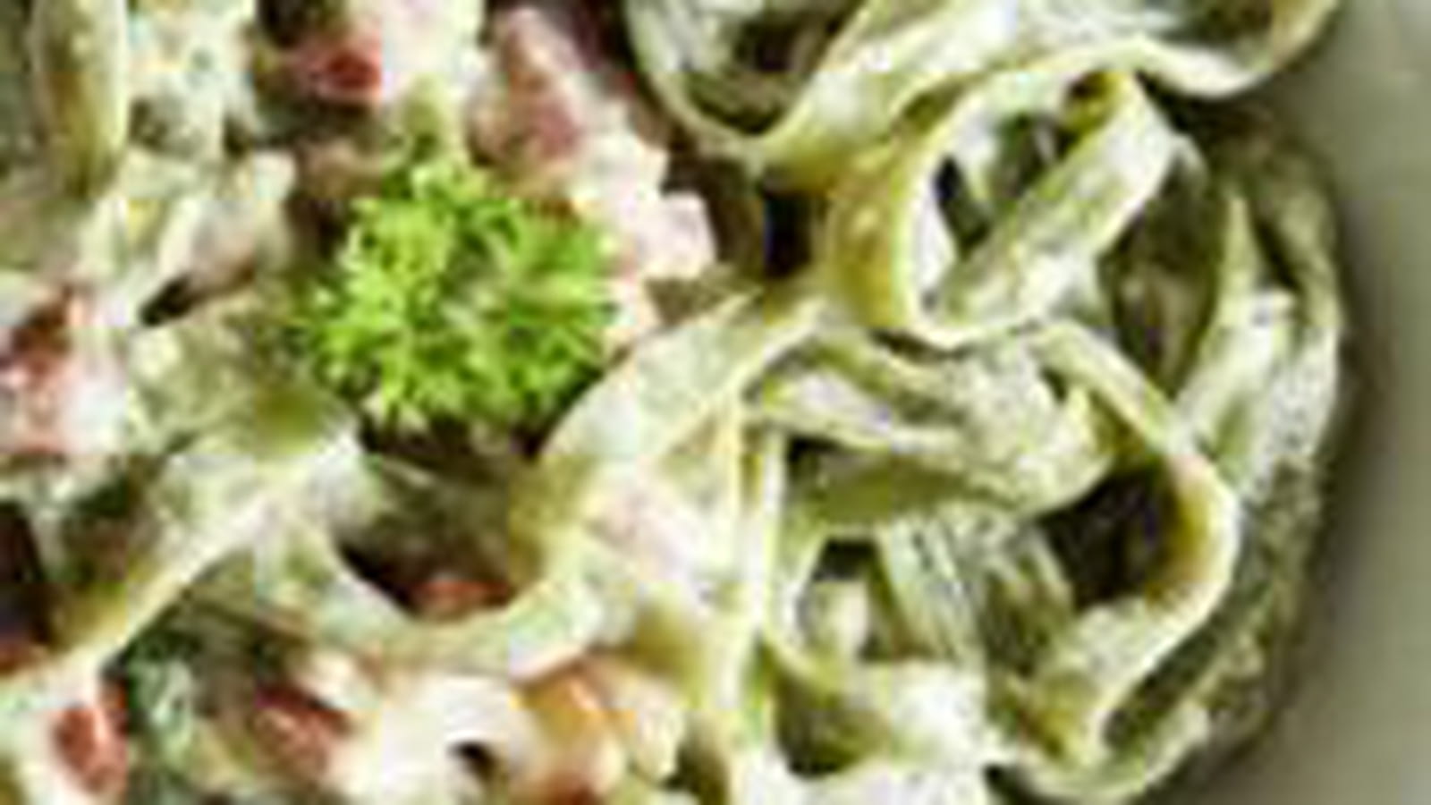 Tagliatelles épinards à la carbonara