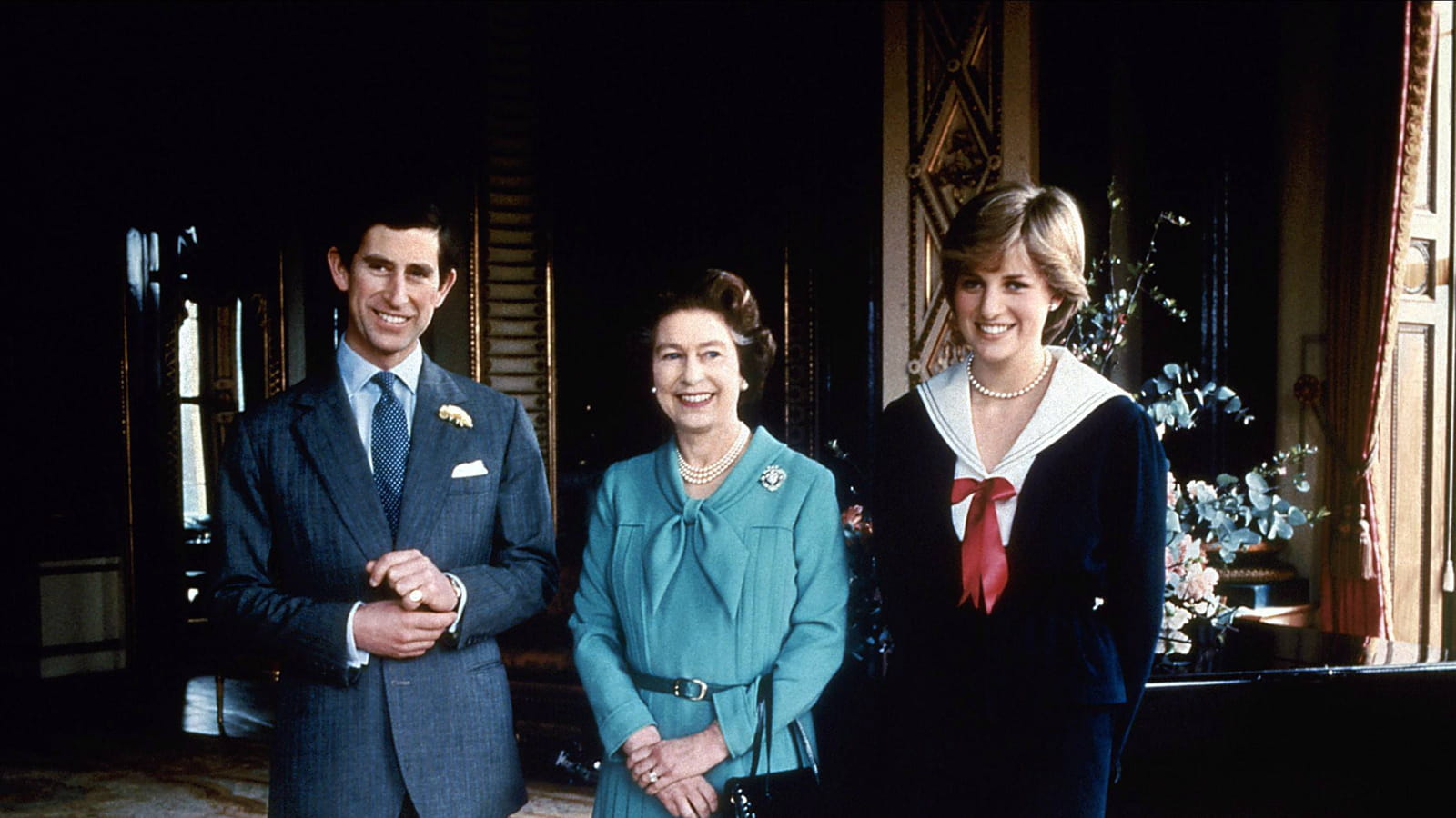 Le prince Charles, Elizabeth II et Lady Diana